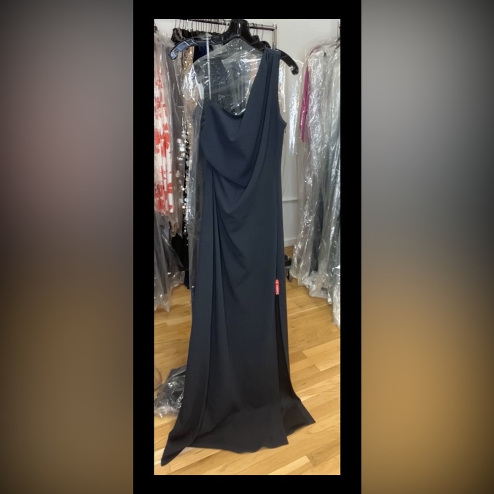 SACHIN & BABI EMERALD GREEN CECE ONE SHOULDER DRESS GOWN SZ 20W - Picture 5 of 5